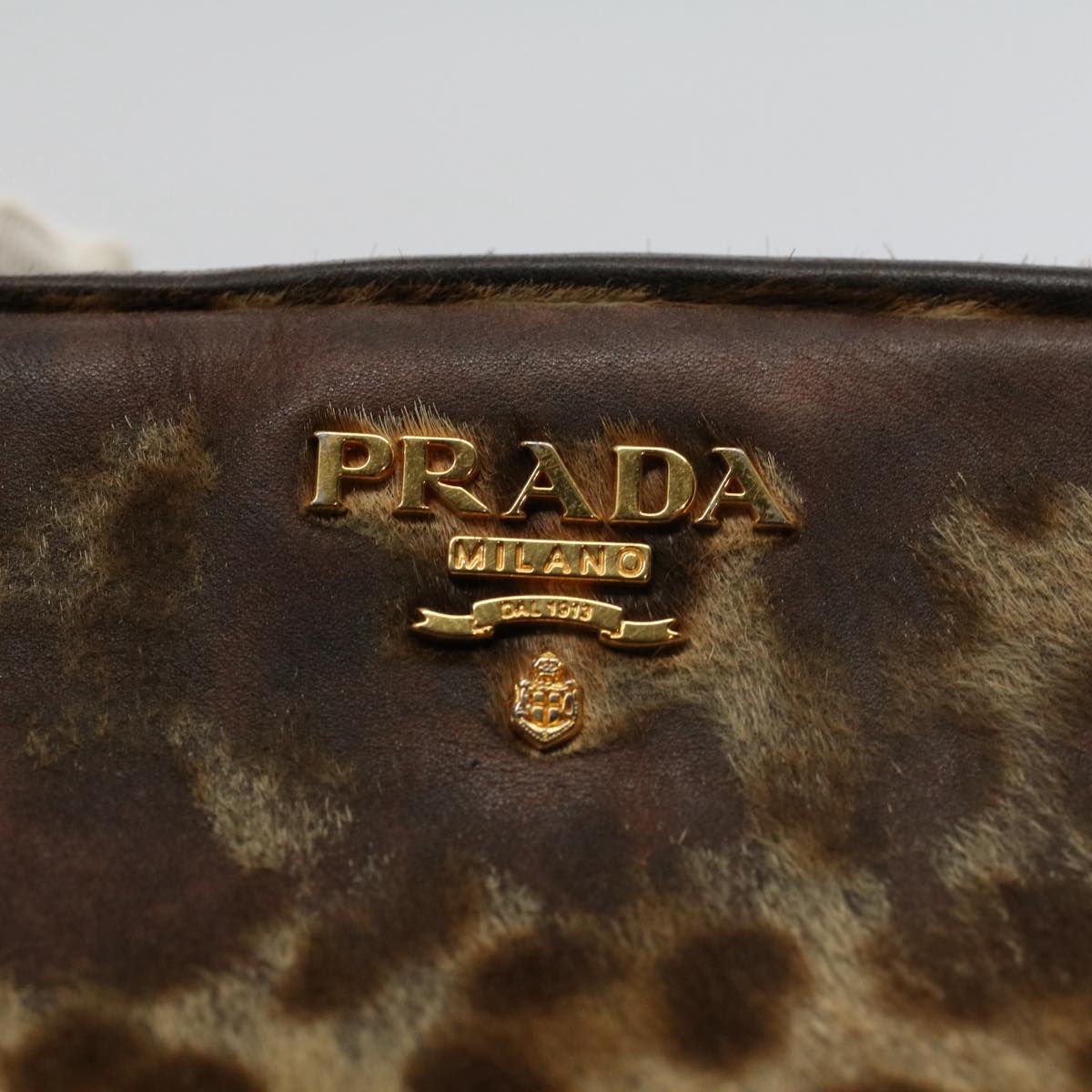 FENDI Shoulder Pouch Harako leather Brown bs9762