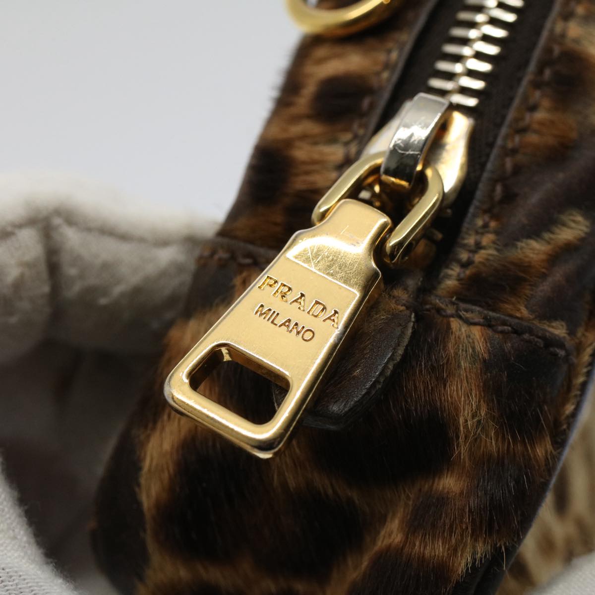 FENDI Shoulder Pouch Harako leather Brown bs9762