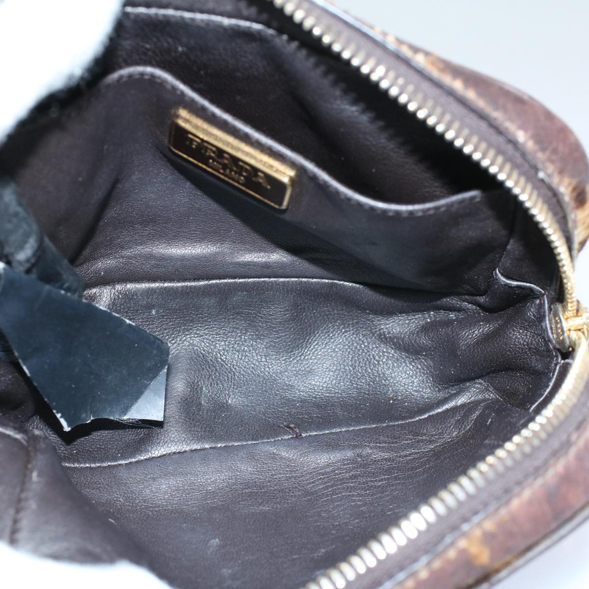 FENDI Shoulder Pouch Harako leather Brown bs9762
