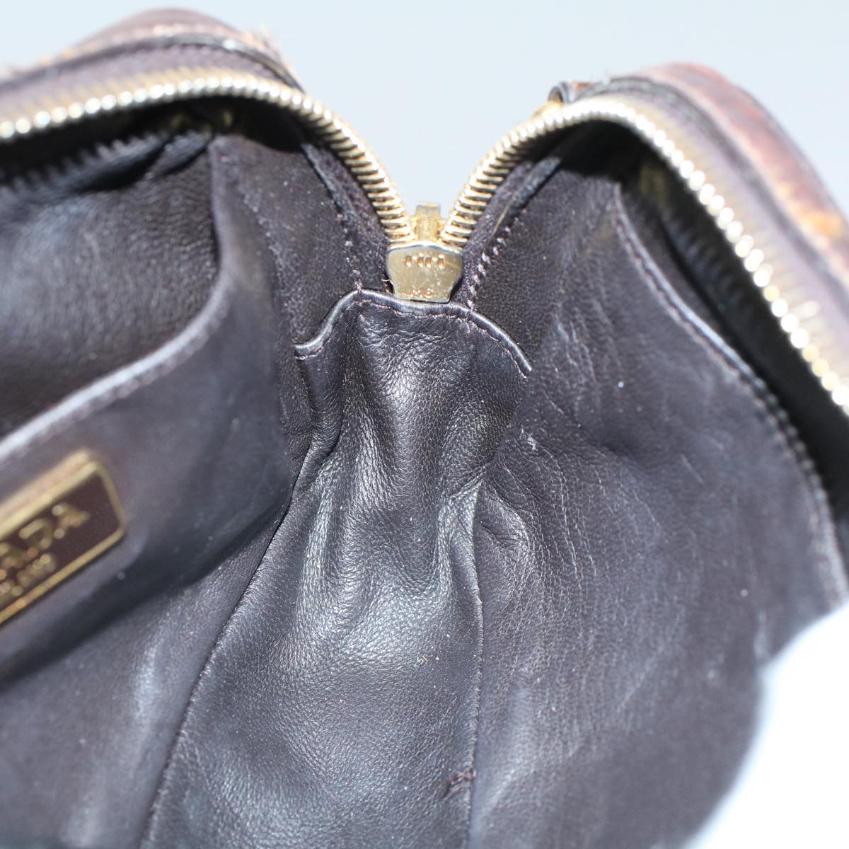 FENDI Shoulder Pouch Harako leather Brown bs9762