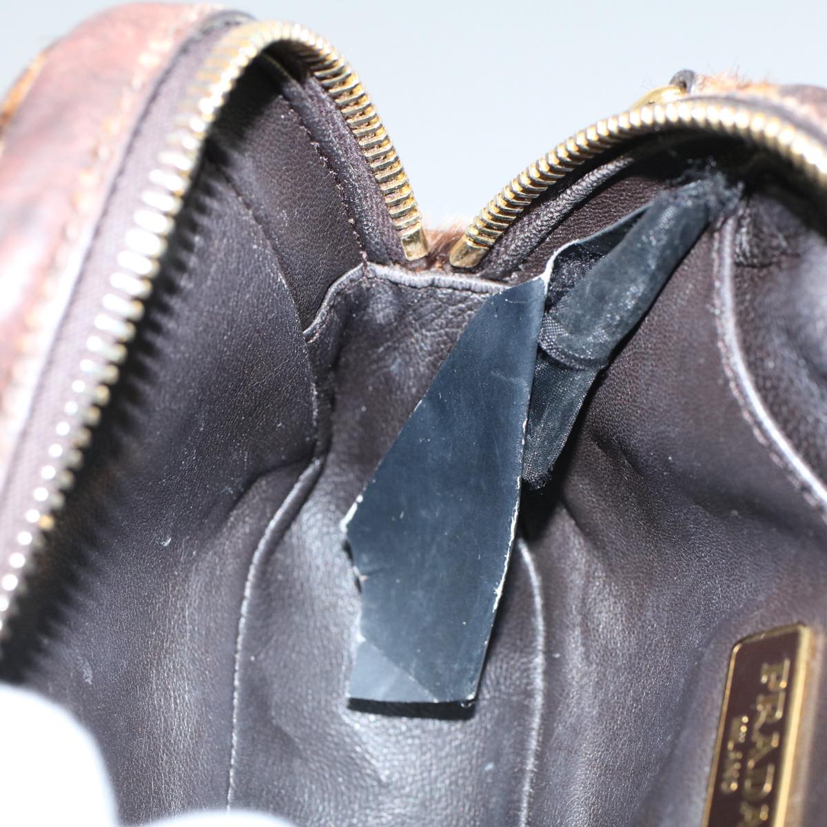 FENDI Shoulder Pouch Harako leather Brown bs9762