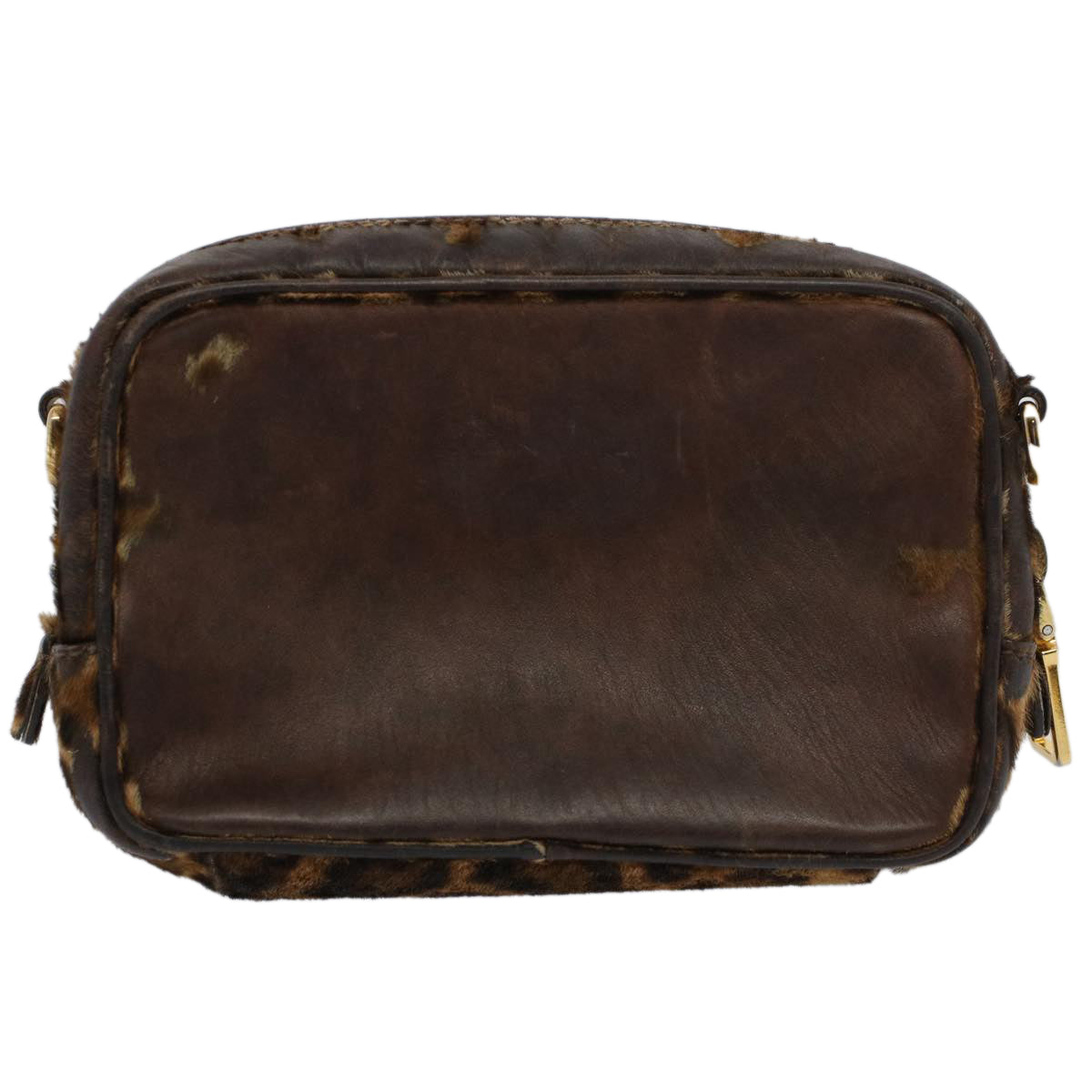 FENDI Shoulder Pouch Harako leather Brown bs9762