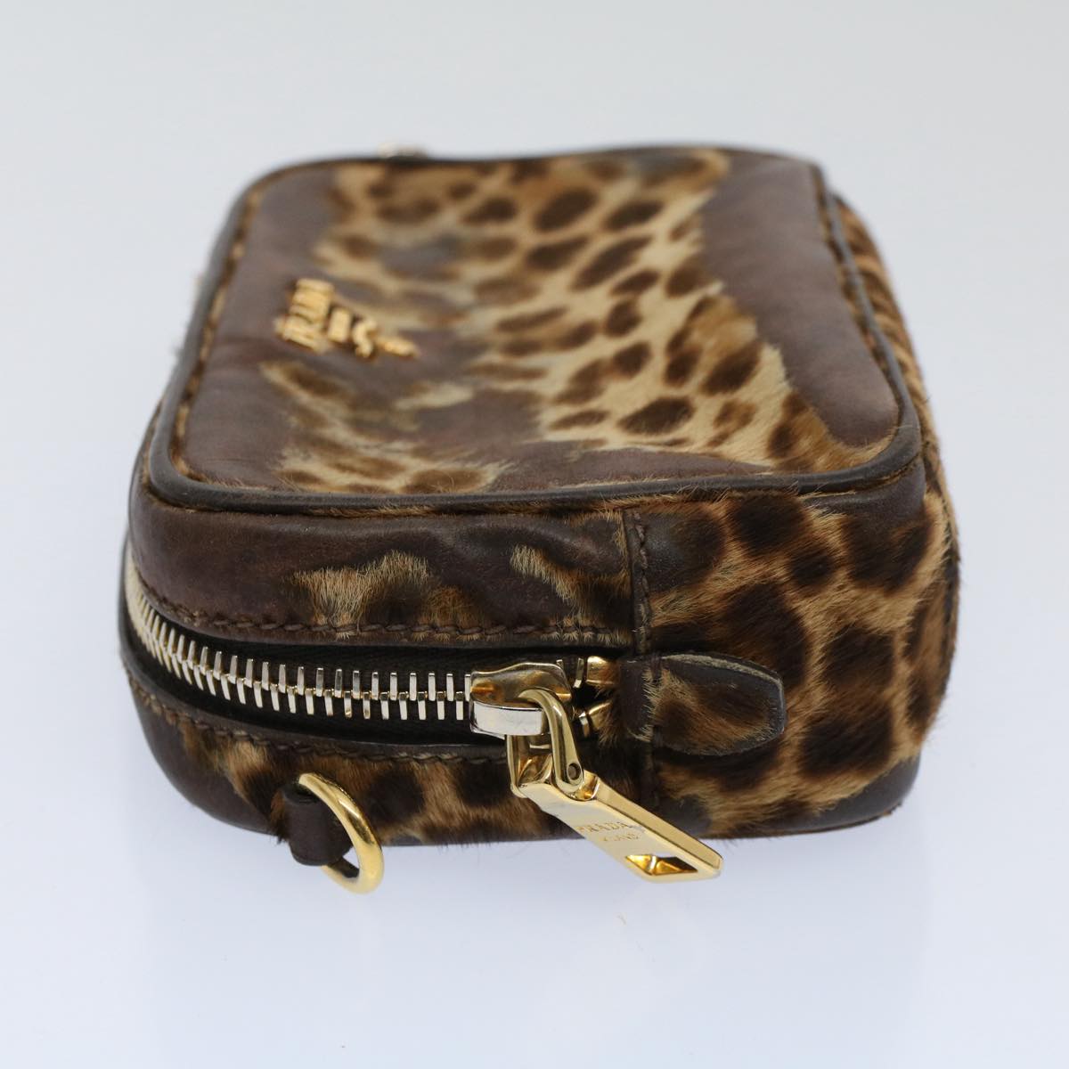 FENDI Shoulder Pouch Harako leather Brown bs9762