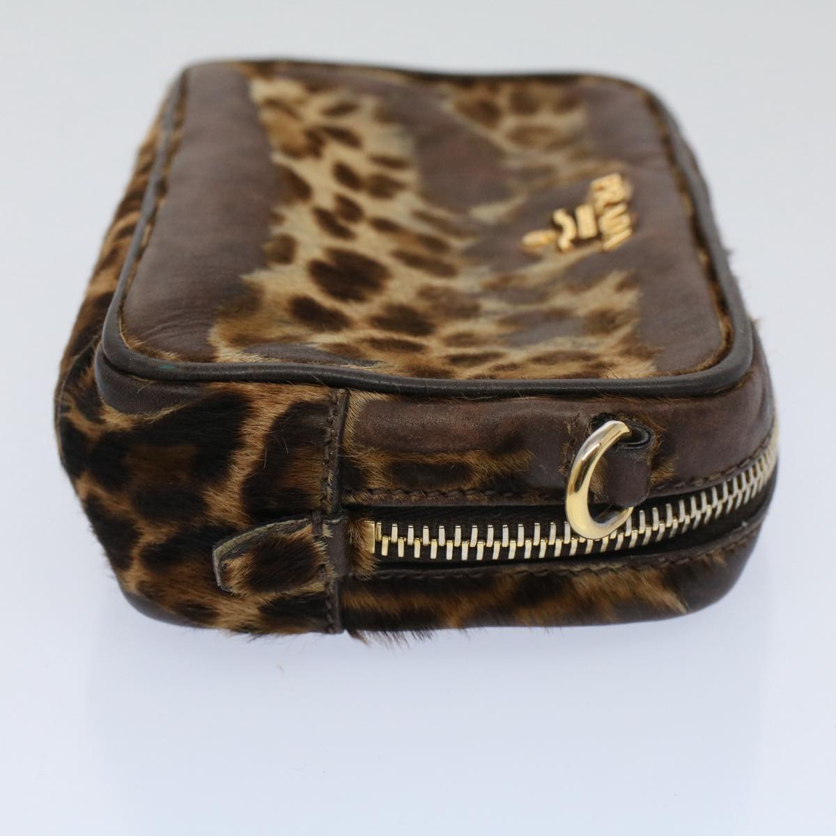 FENDI Shoulder Pouch Harako leather Brown bs9762