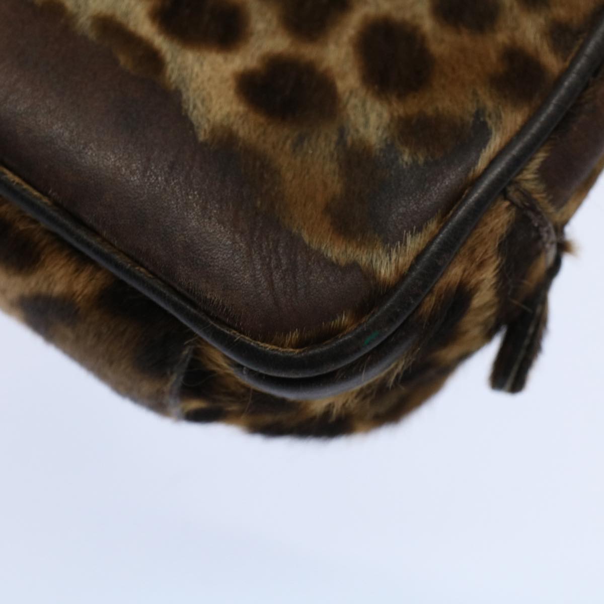 FENDI Shoulder Pouch Harako leather Brown bs9762