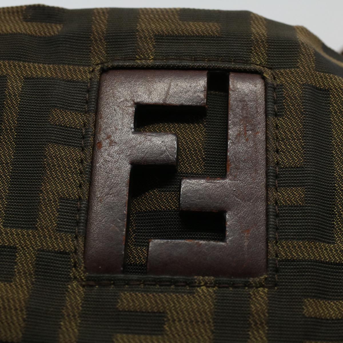 FENDI Zucca Canvas Tote Bag Black Brown bs9796