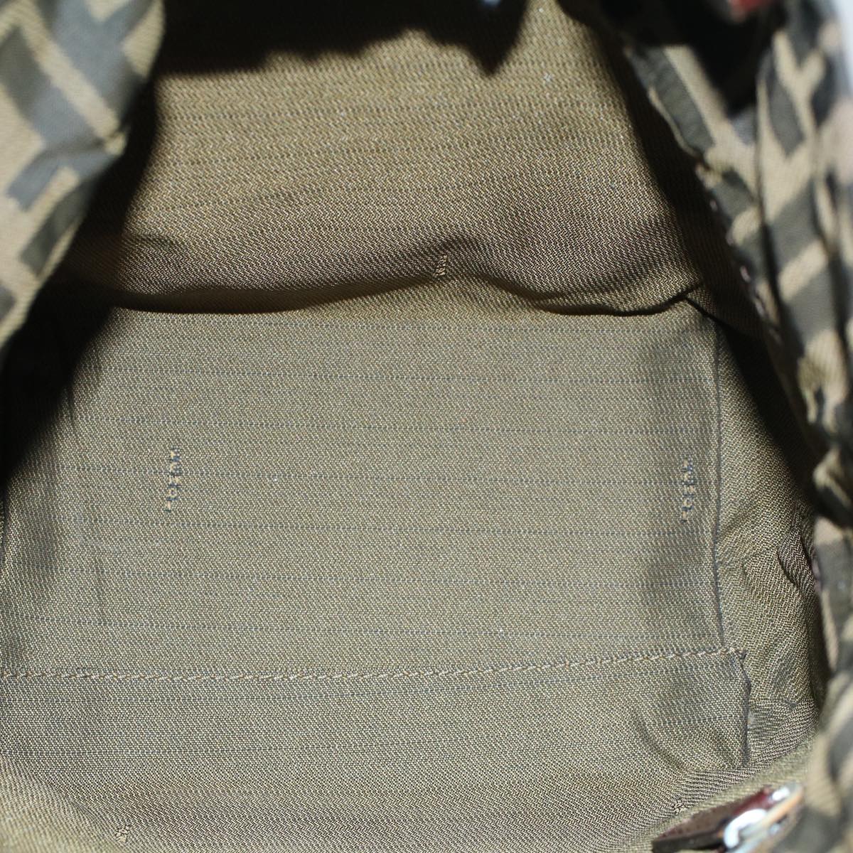 FENDI Zucca Canvas Tote Bag Black Brown bs9796