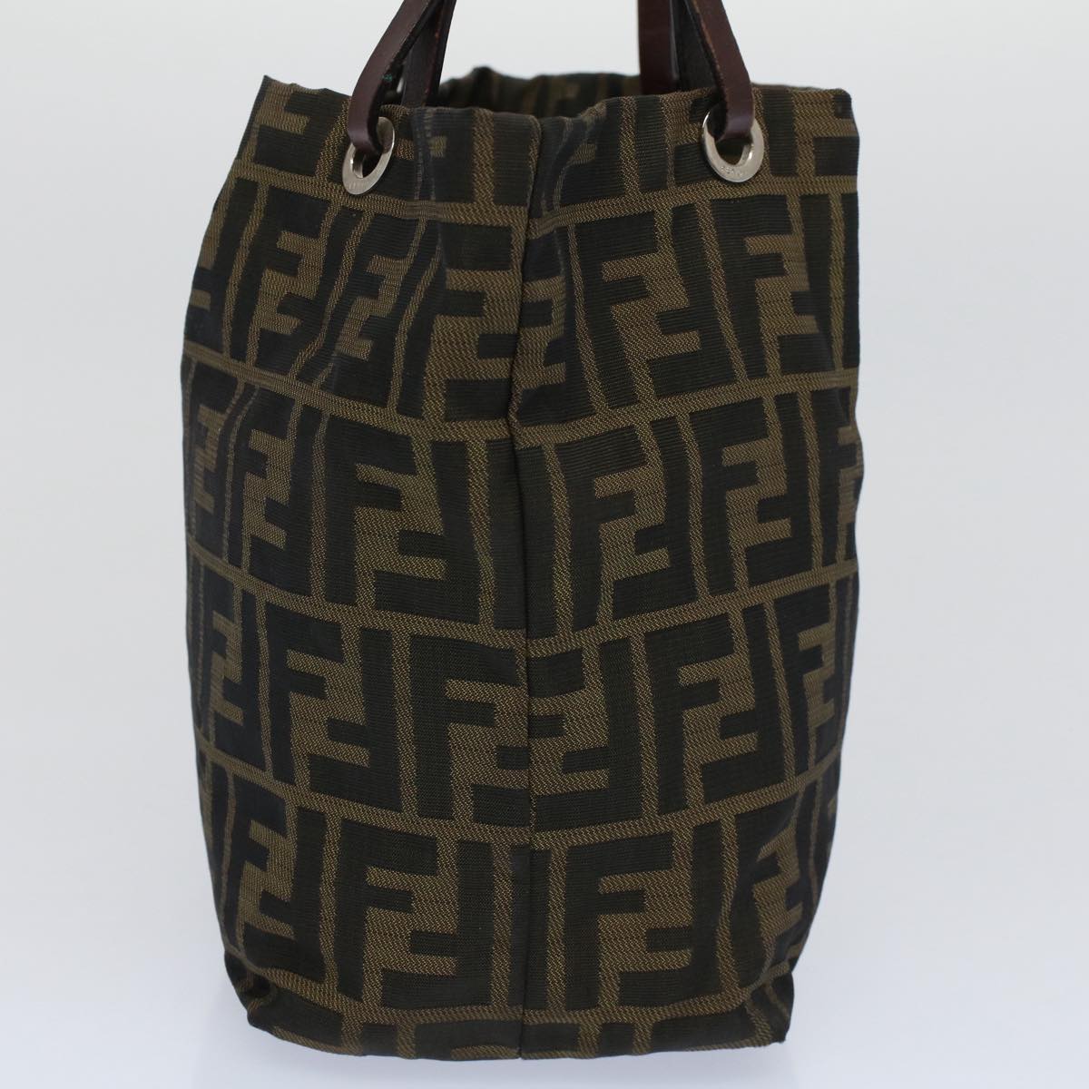 FENDI Zucca Canvas Tote Bag Black Brown bs9796