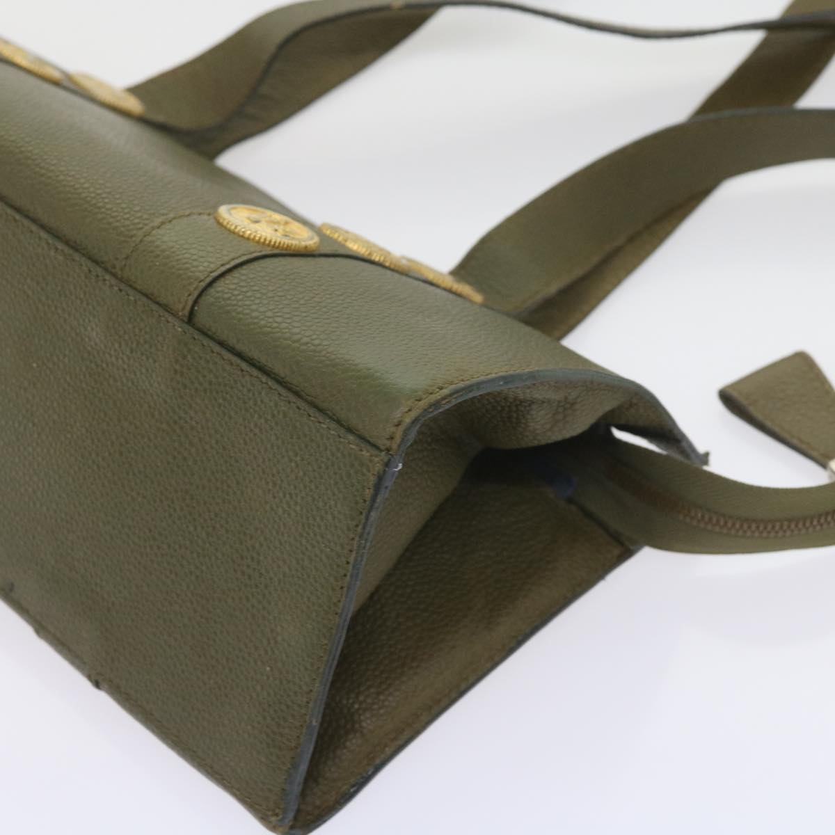 FENDI Shoulder Bag Leather Khaki bs9818