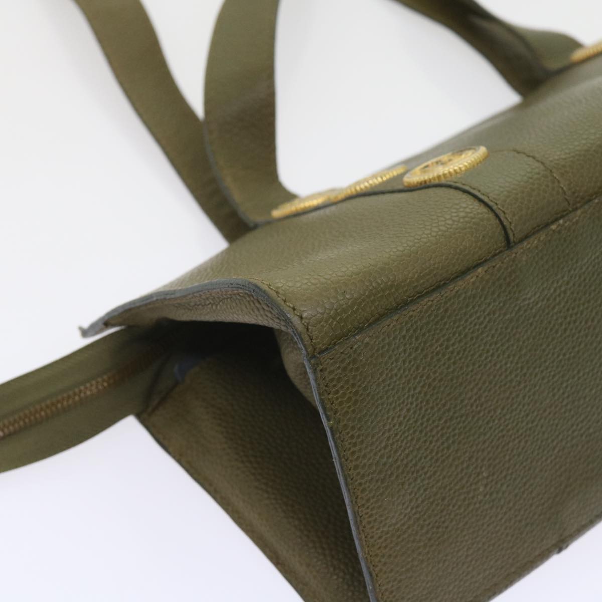 FENDI Shoulder Bag Leather Khaki bs9818