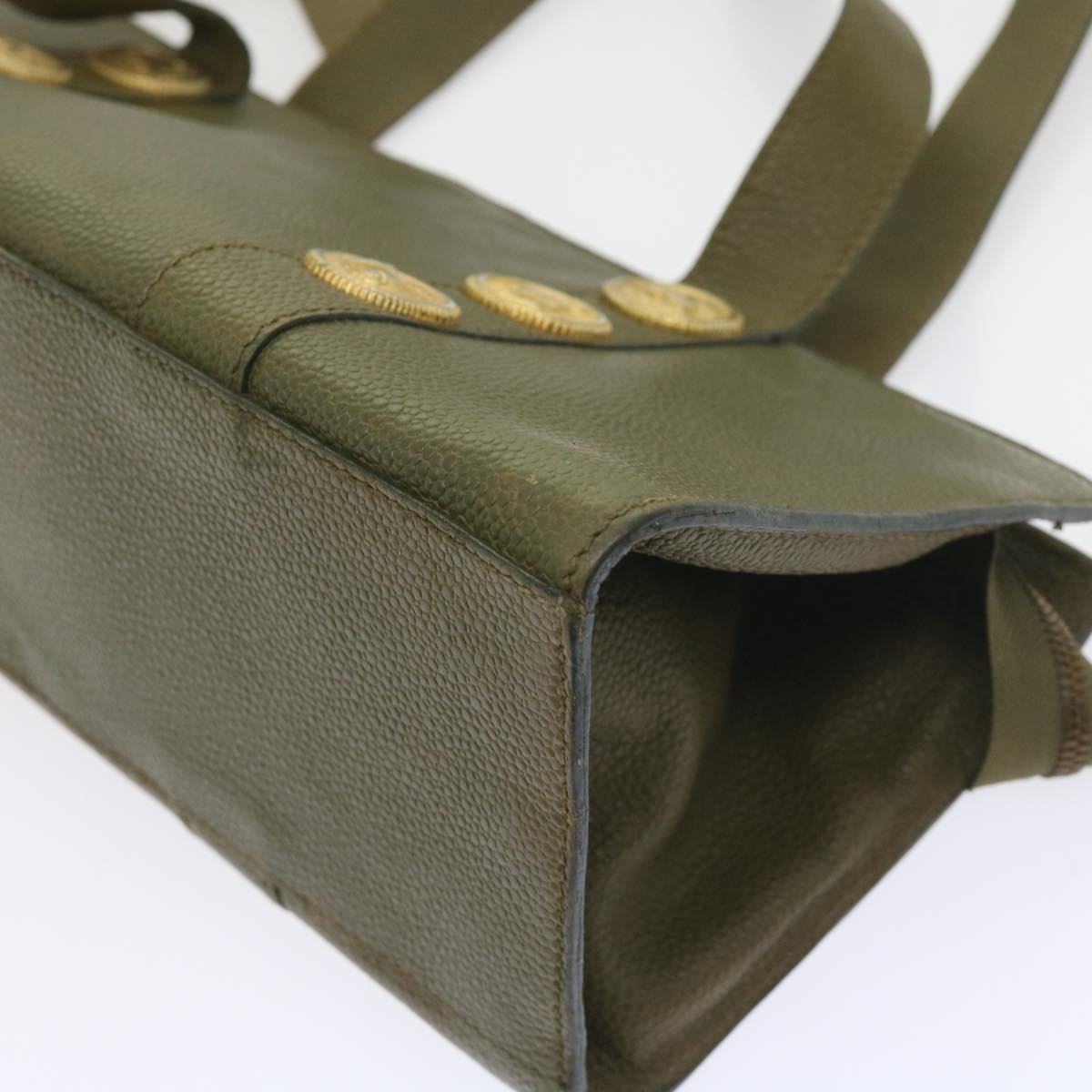 FENDI Shoulder Bag Leather Khaki bs9818