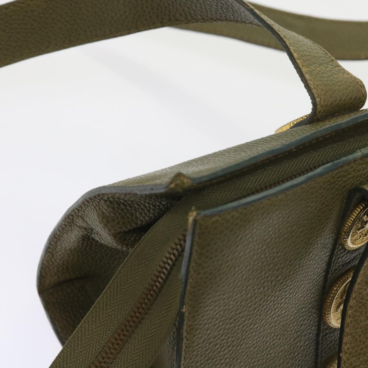 FENDI Shoulder Bag Leather Khaki bs9818
