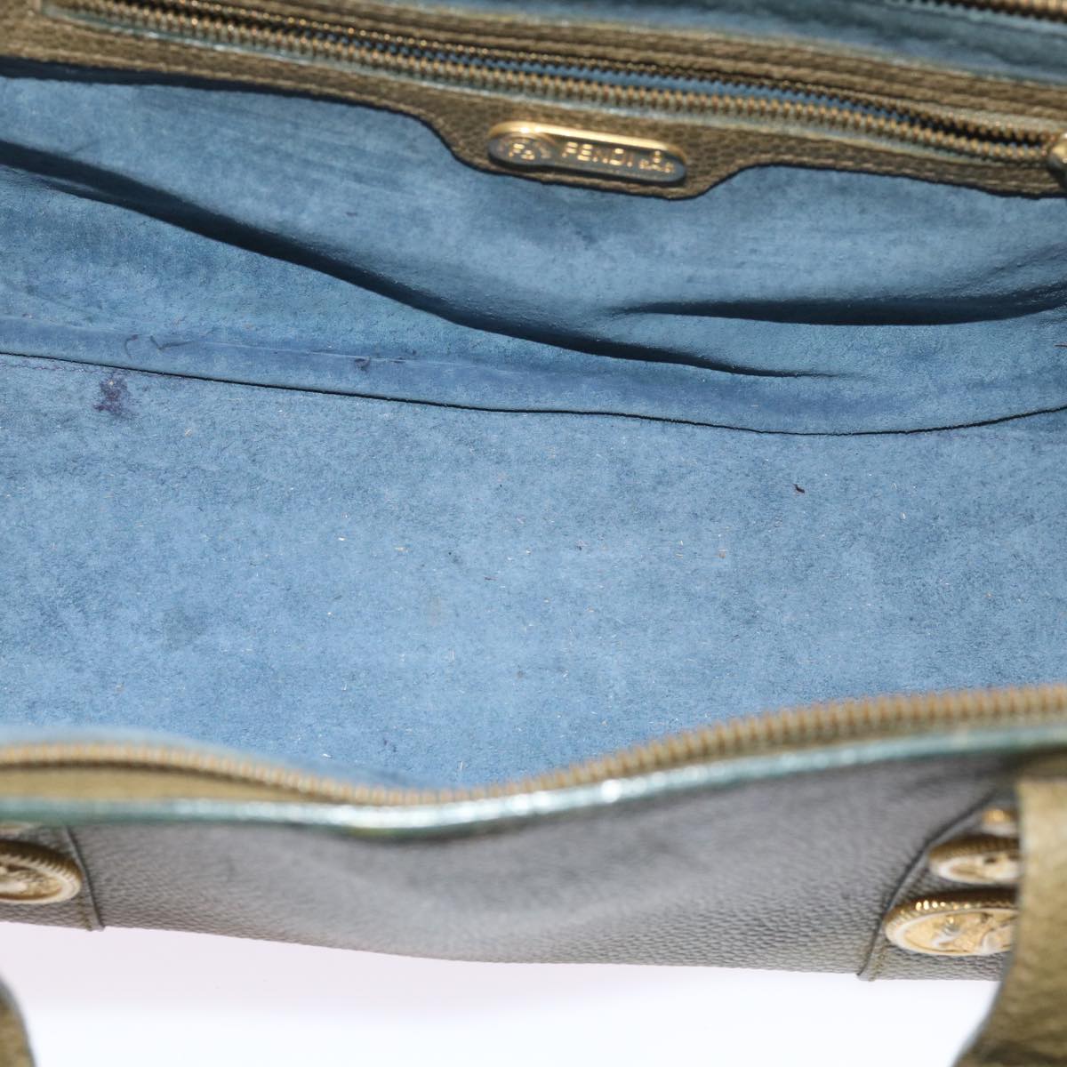 FENDI Shoulder Bag Leather Khaki bs9818