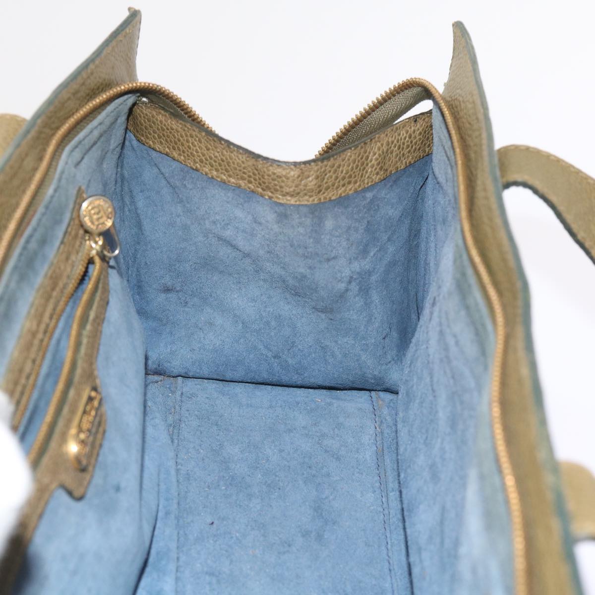 FENDI Shoulder Bag Leather Khaki bs9818