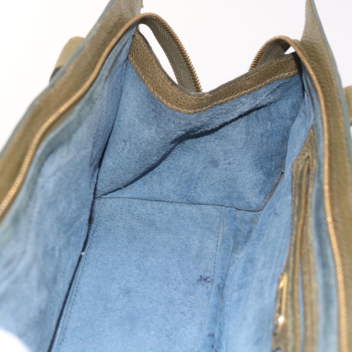 FENDI Shoulder Bag Leather Khaki bs9818