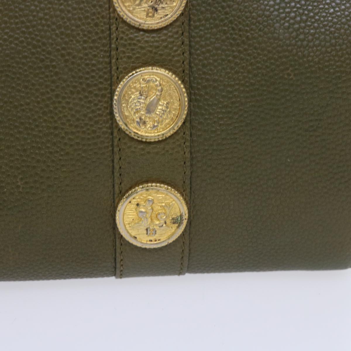 FENDI Shoulder Bag Leather Khaki bs9818