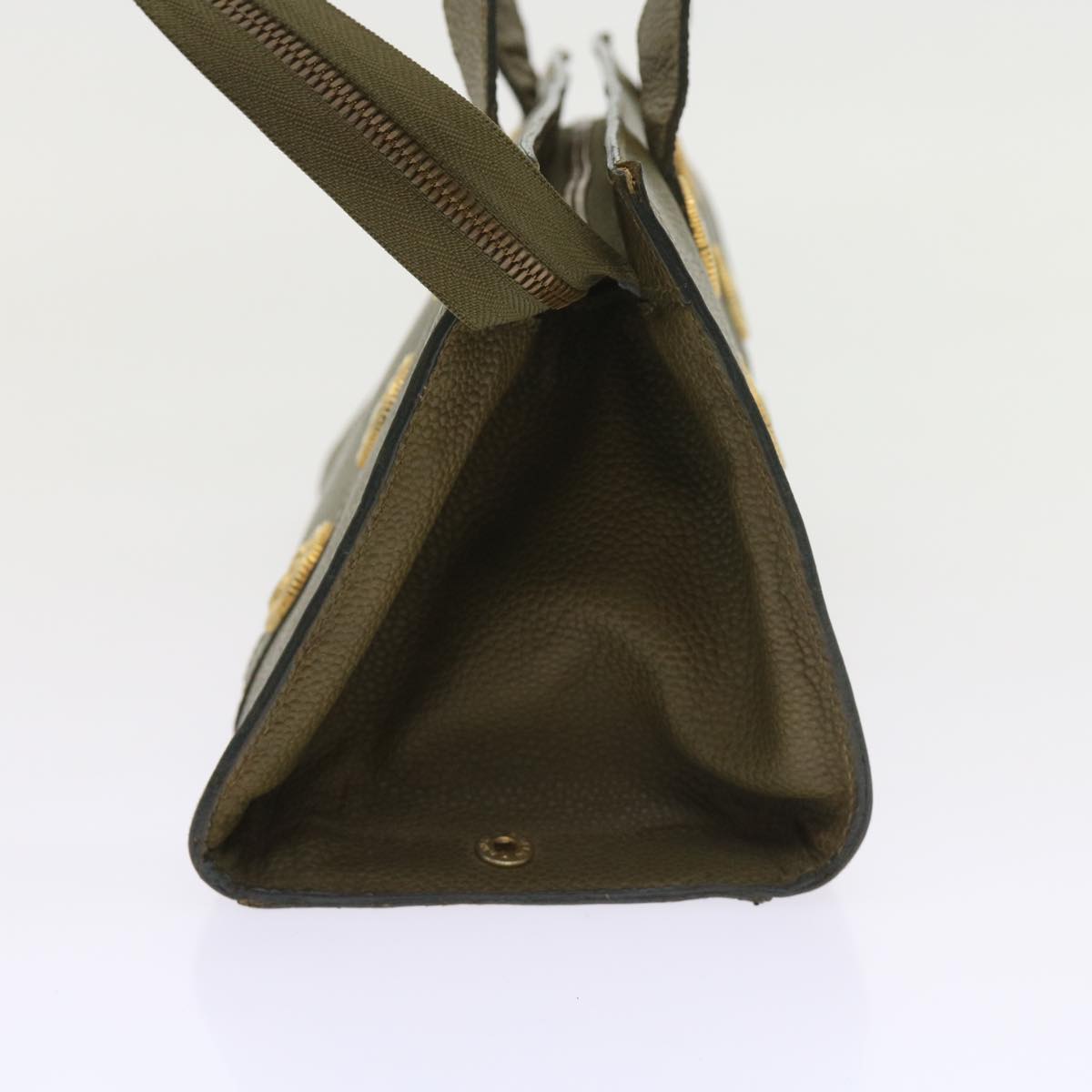 FENDI Shoulder Bag Leather Khaki bs9818