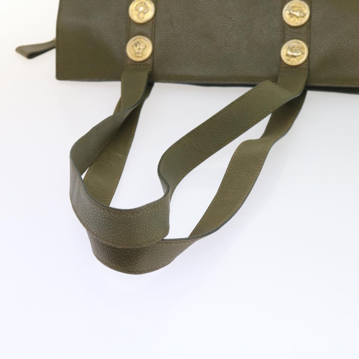 FENDI Shoulder Bag Leather Khaki bs9818