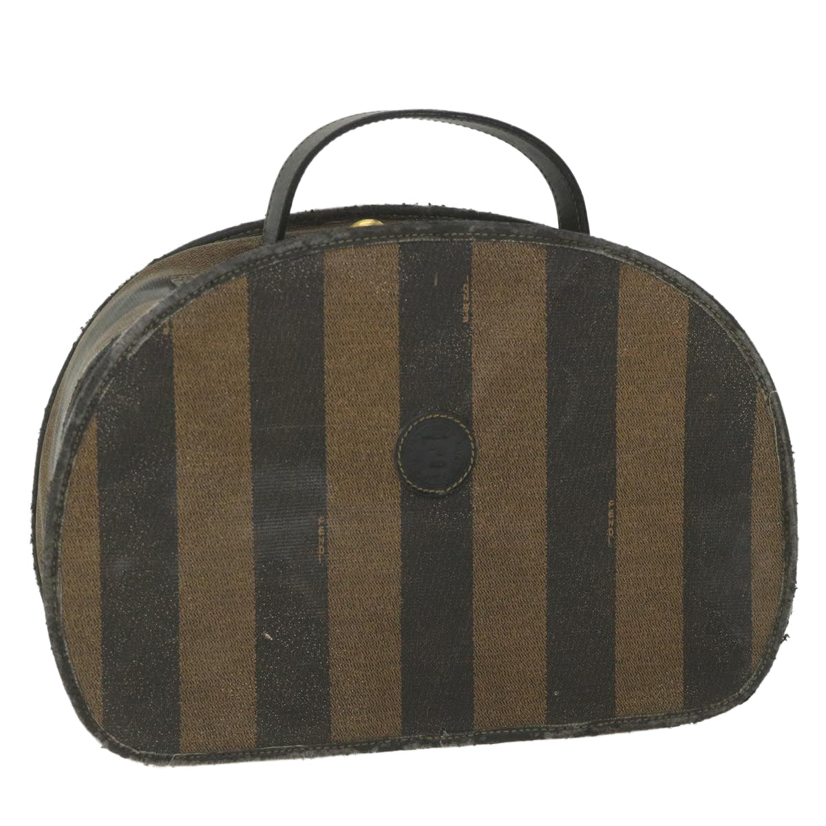 FENDI Pecan Canvas Hand Bag Black Brown 2241 30939 078 bs9842