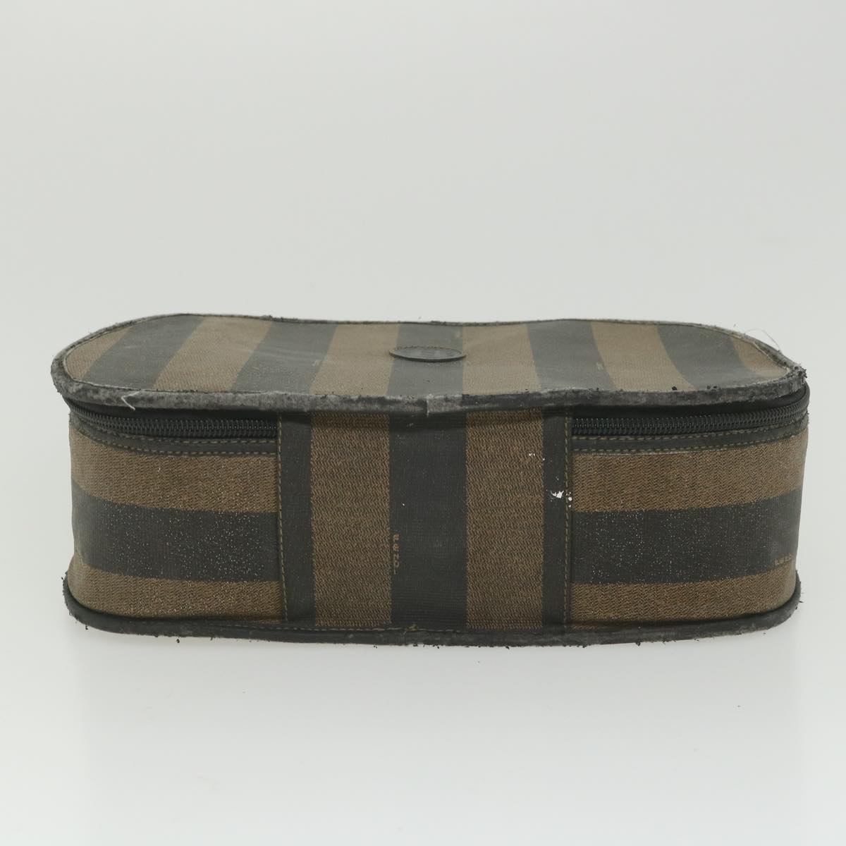 FENDI Pecan Canvas Hand Bag Black Brown 2241 30939 078 bs9842