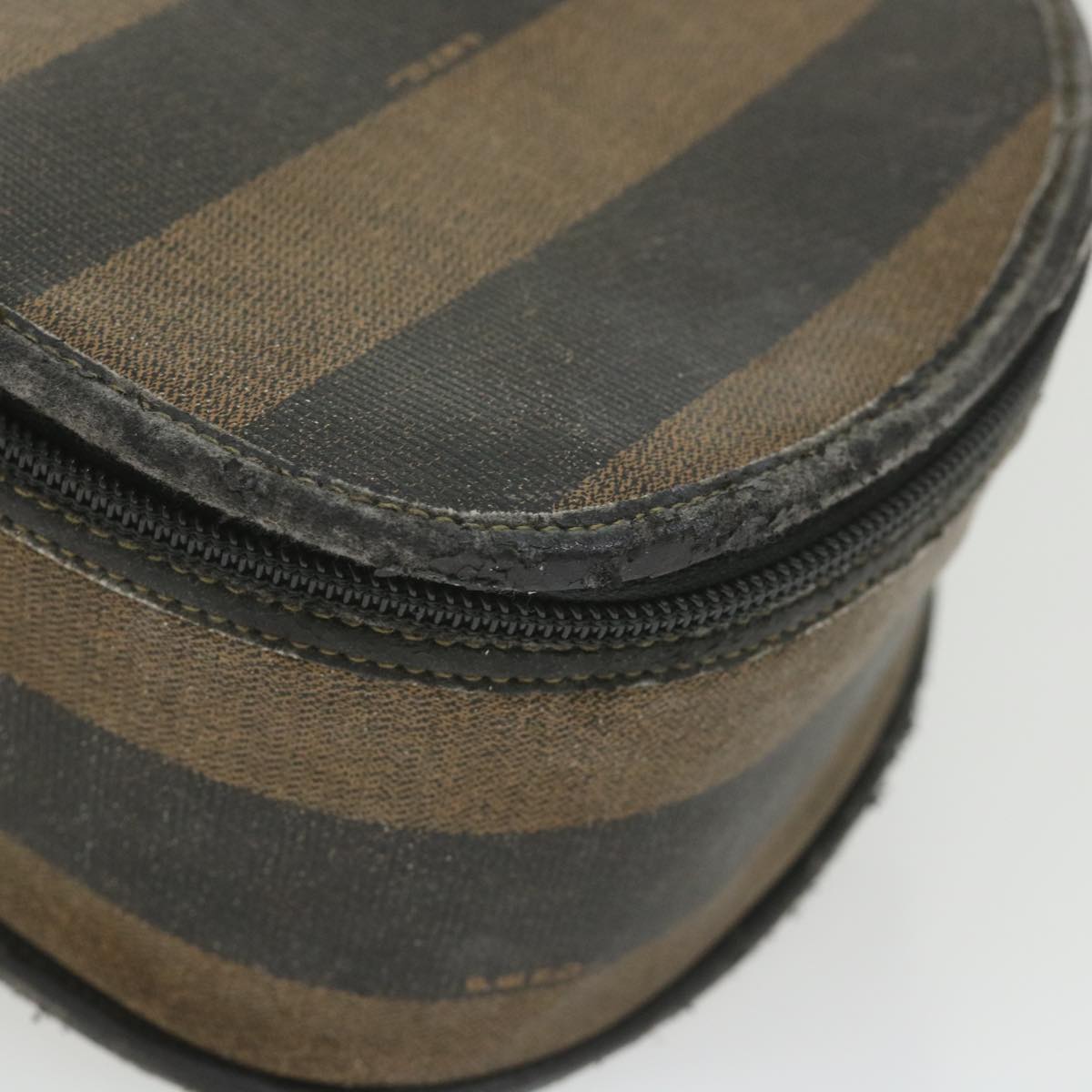 FENDI Pecan Canvas Hand Bag Black Brown 2241 30939 078 bs9842
