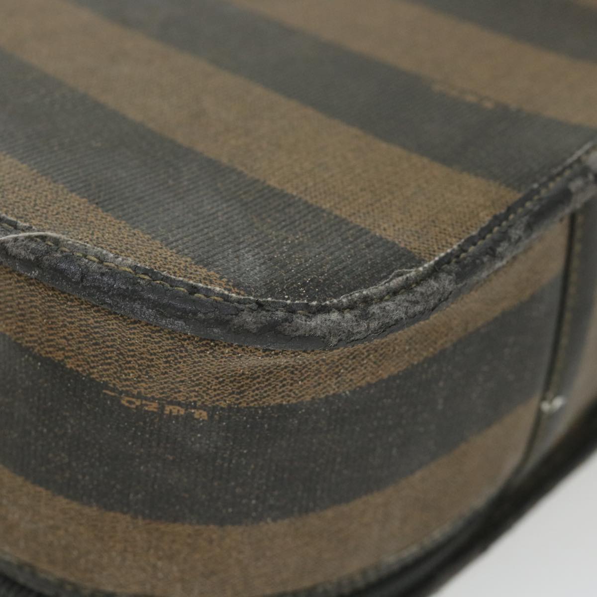 FENDI Pecan Canvas Hand Bag Black Brown 2241 30939 078 bs9842