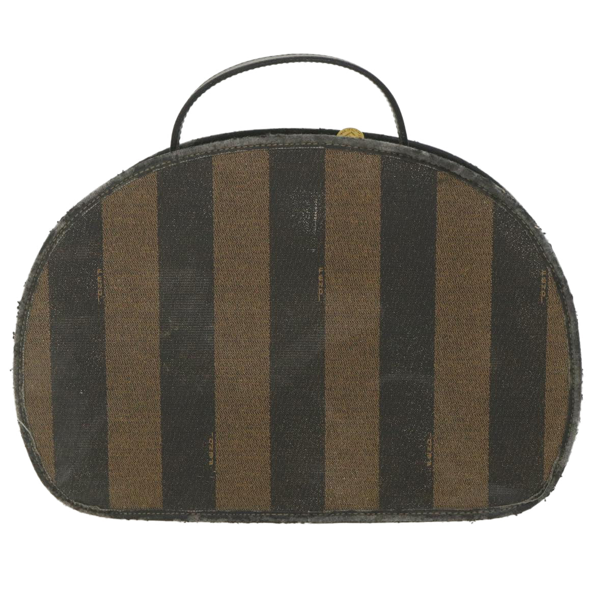 FENDI Pecan Canvas Hand Bag Black Brown 2241 30939 078 bs9842