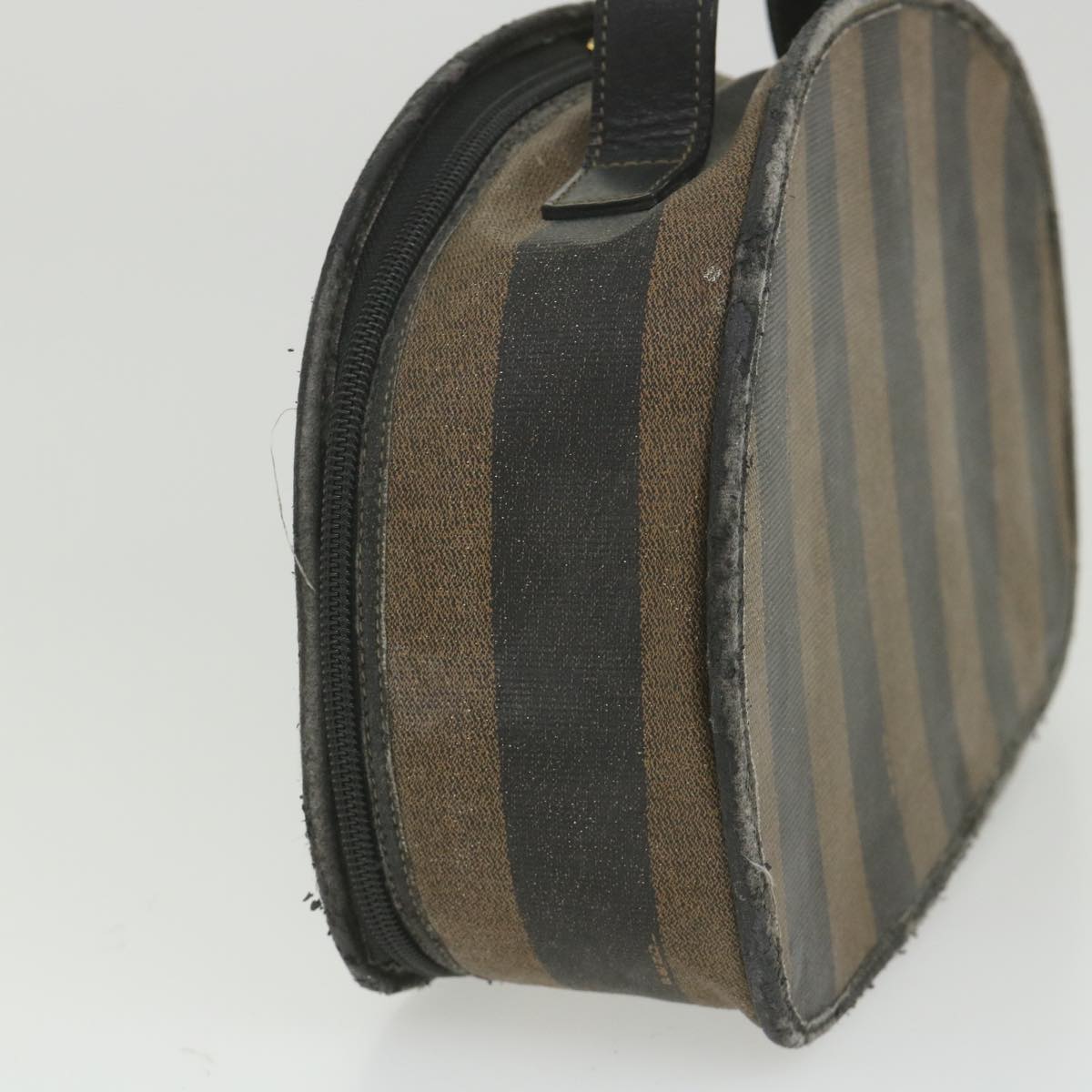 FENDI Pecan Canvas Hand Bag Black Brown 2241 30939 078 bs9842