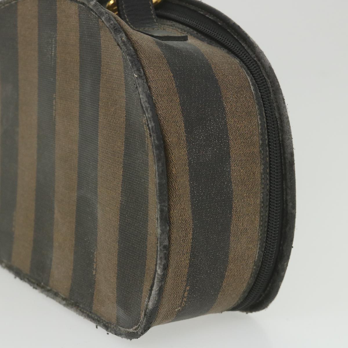 FENDI Pecan Canvas Hand Bag Black Brown 2241 30939 078 bs9842
