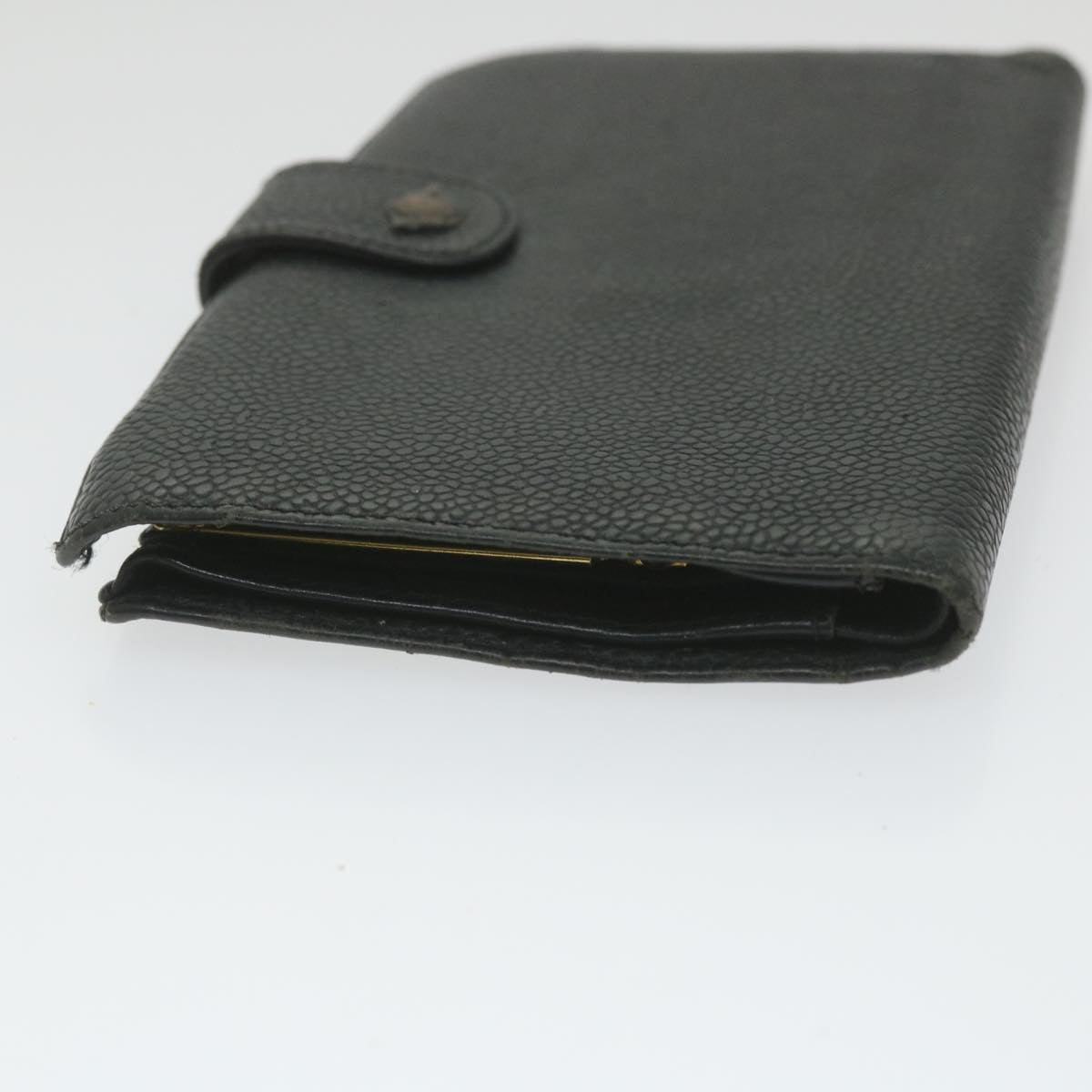 CHANEL Wallet Caviar Skin Black CC bs9845
