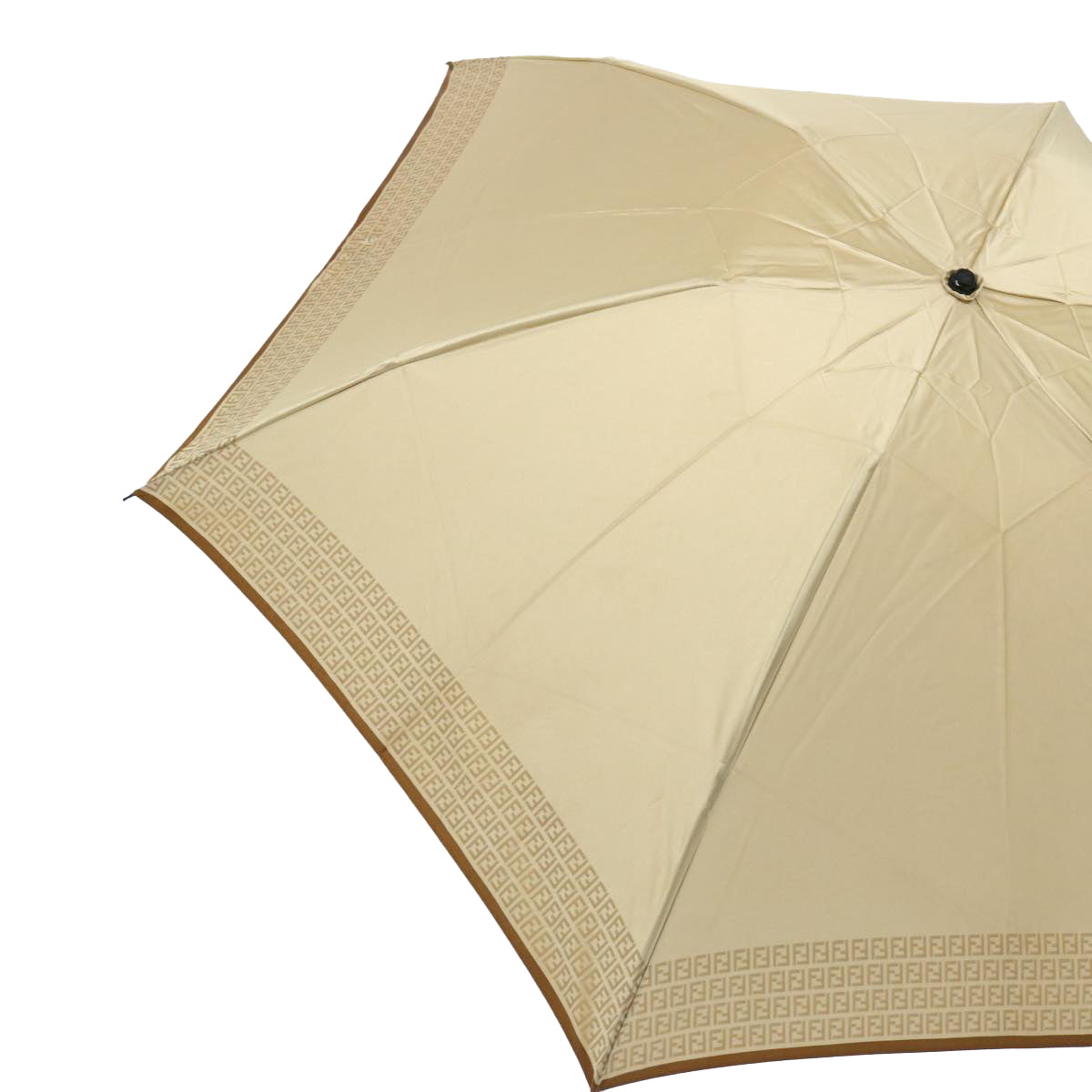 FENDI Zucchino Canvas folding Umbrella Nylon Gold Beige bs9905