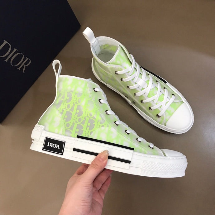 GLM - DIR B23 White and Yellow HIGH-TOP SNEAKER