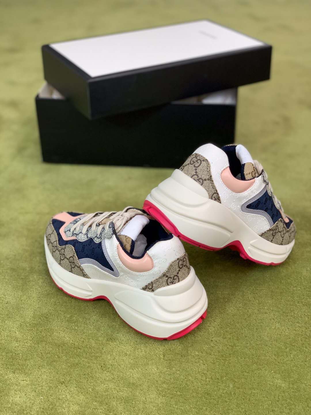 GLM-GCI Rhyton GG Brown Pink Sneaker 046