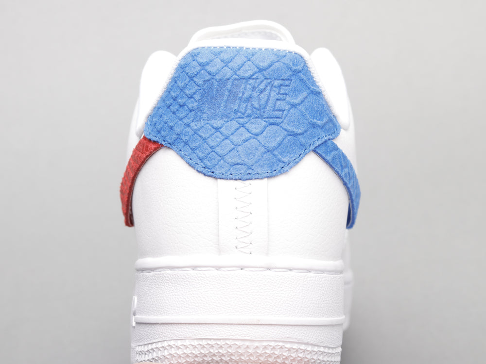 GLM - AF1 White red blue snake pattern