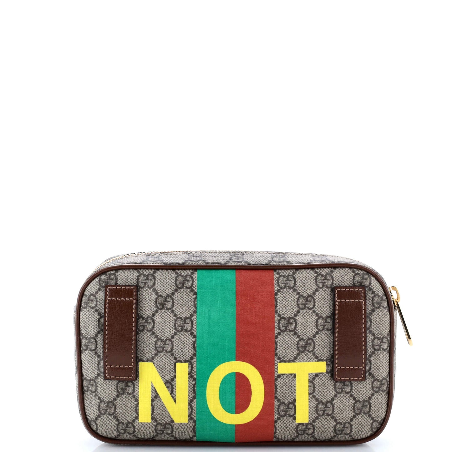 Fake/Not Zip Belt Bag Printed GG Coated Canvas