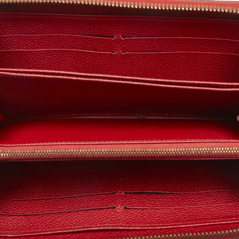 Louis Vuitton Monogram Amplant Zippie Wallet Roundfassner Long Wallet M60547 Orion Red Leather  Louis Vuitton