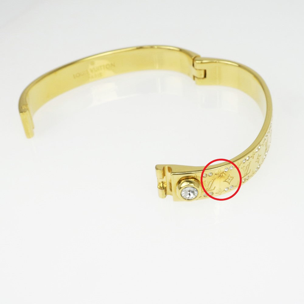 Louis Vuitton Ridge Bracelet Nanogram Strass M64860 G S Size Bungalow Accessories