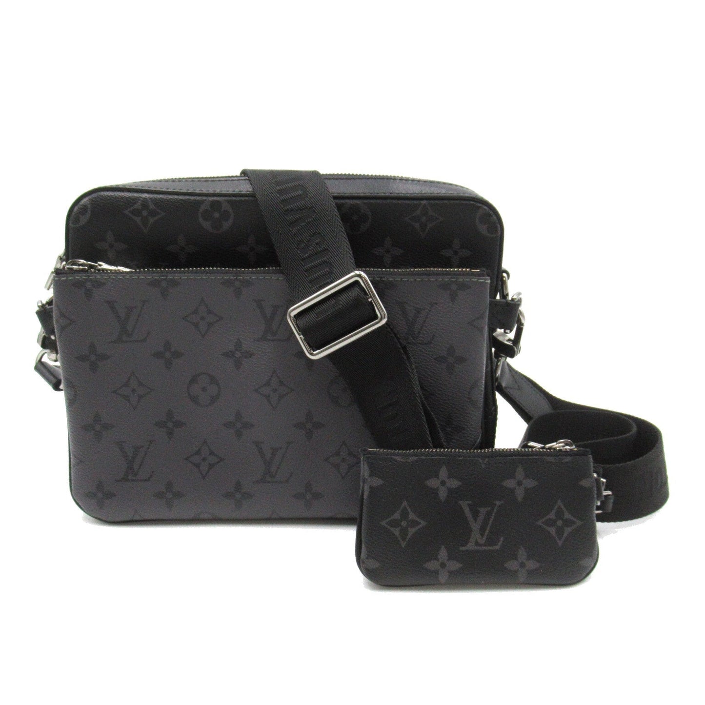 Louis Vuitton Trio Messengers Shoulder Bag PVC ted Canvas Monogram Exclusively   Black M69443