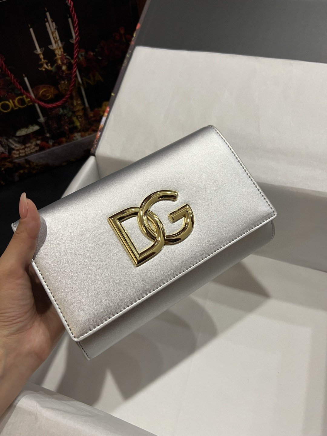 GLAMI 3.5 Clutch Silver For Women 8.3in/21cm GLAMI