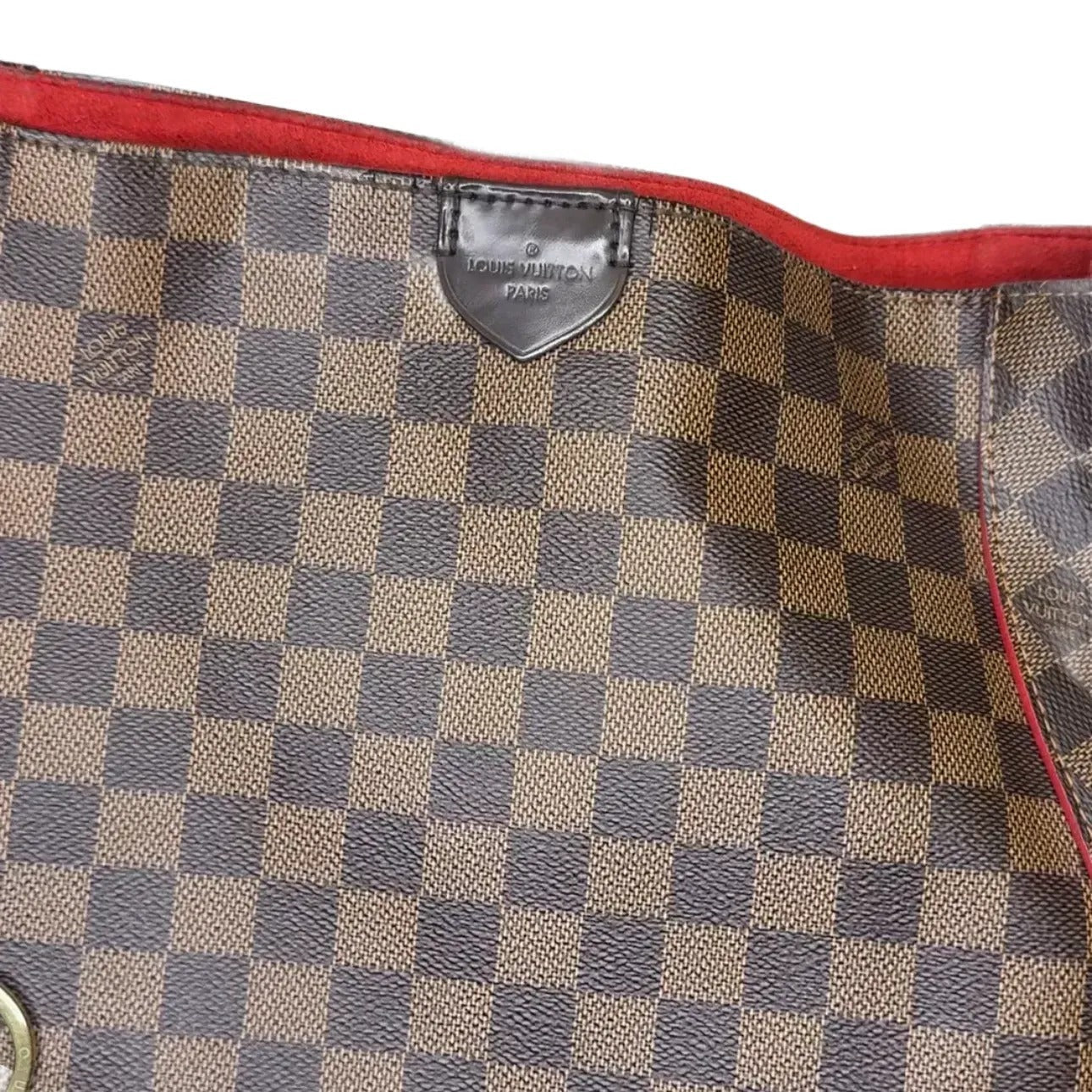 LOUIS VUITTON Damier Ebene Caissa Hobo Cherry B22-30