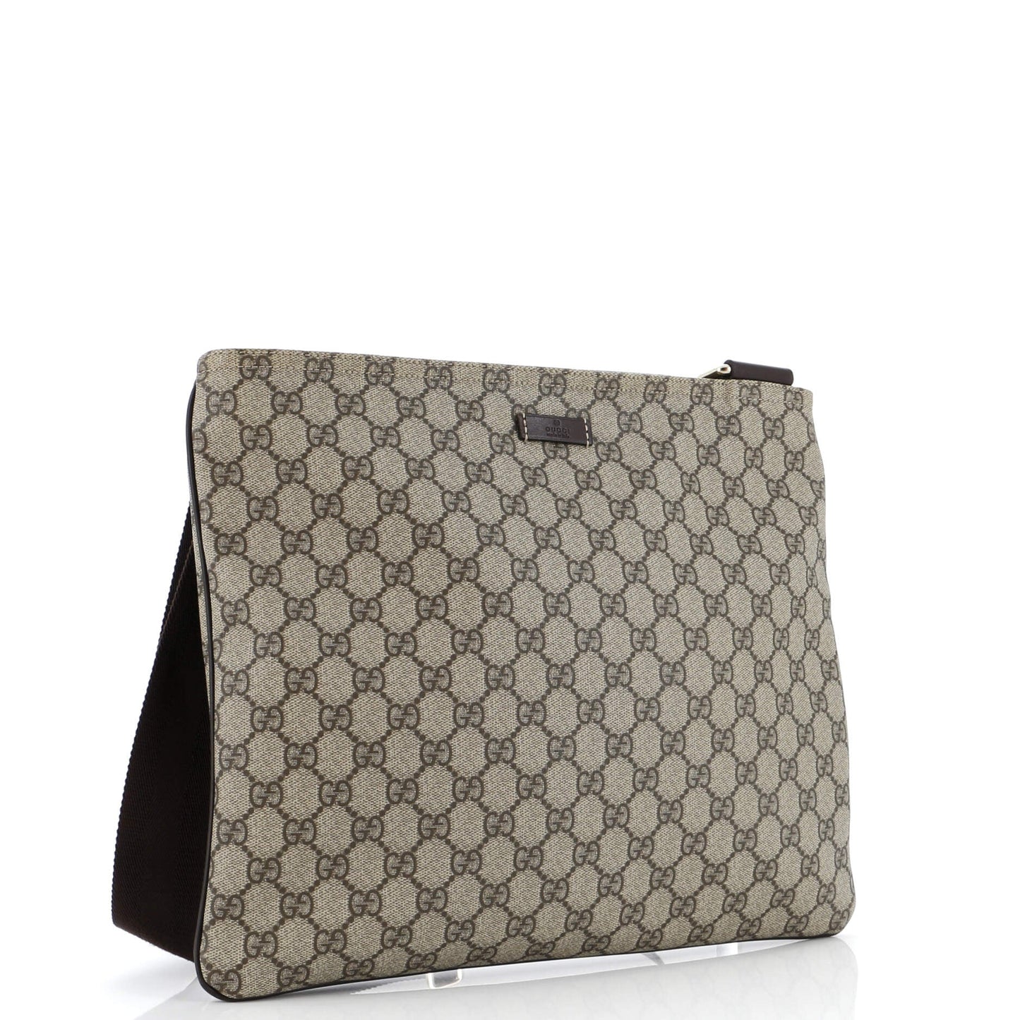 Zip Top Messenger Bag GG Coated Canvas Large