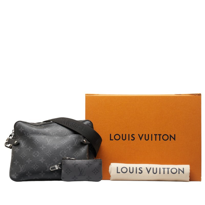 Louis Vuitton Monogram Eclipse Reversee Triomessenger Shelter Bag M69443 Black Gr PVC Leather  Louis Vuitton