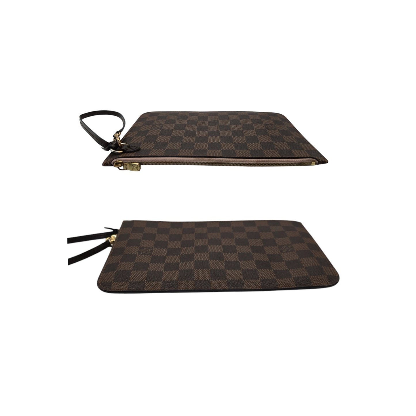 Louis Vuitton Damier Ebene Neverfull Pochette Wristlet