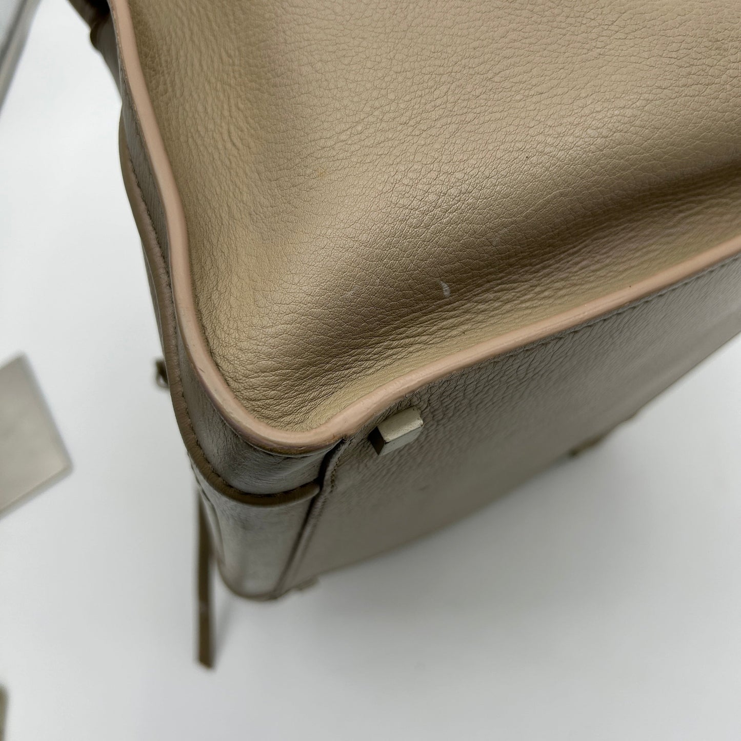 Celine Phantom Luggage Olive Leather Handbag Medium
