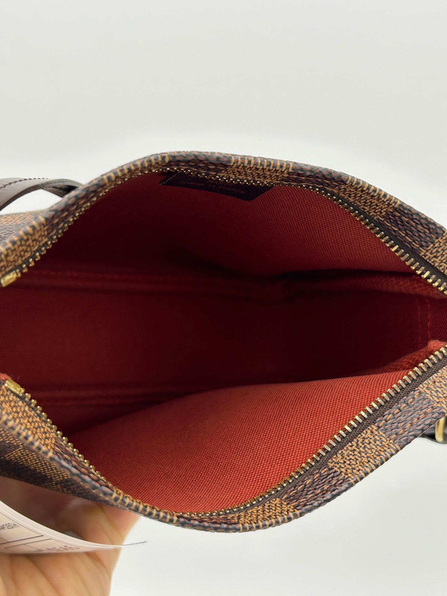 Louis Vuitton Damier Ebene Trousse Makeup Handbag 1998 Small