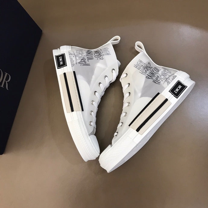 GLM - DIR B23 White Canvas HIGH-TOP SNEAKER