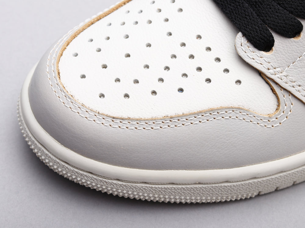 GLM - AJ1 gray and white scratch shoes for women
