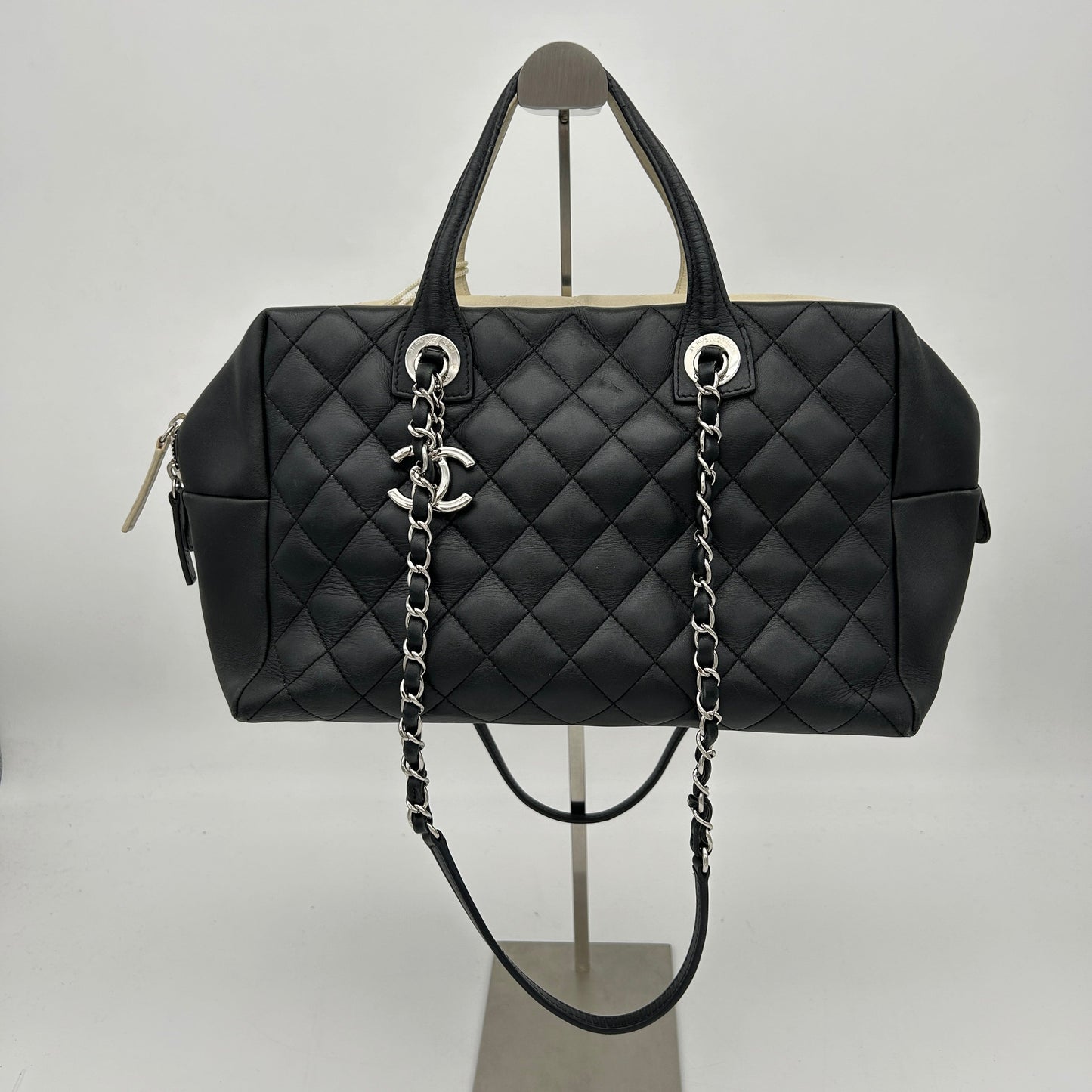 Celine Black Leather Big Bag Bucket Bag Medium
