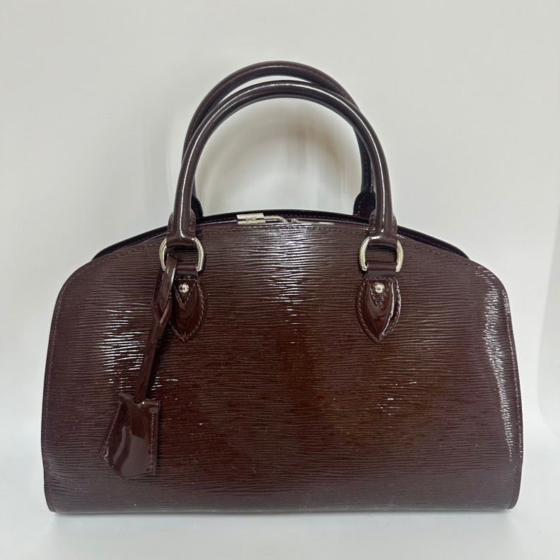 LOUIS VUITTON - Pont Neuf Handbag Leather Burgundy B23-91