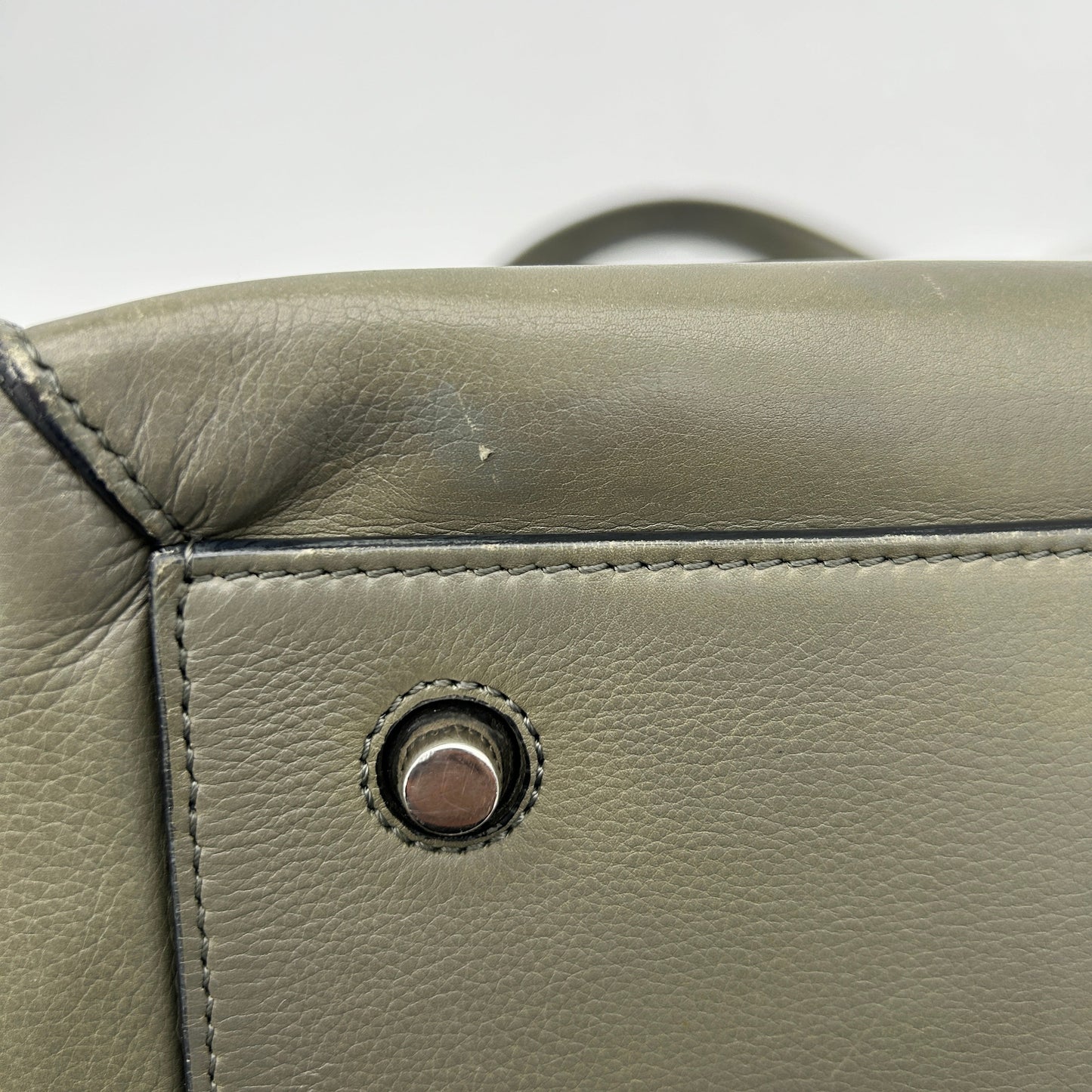 Celine Medium Edge Green Leather Shoulder Bag